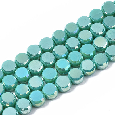 Electroplate Glass Beads Strands EGLA-Q125-002-A02-1