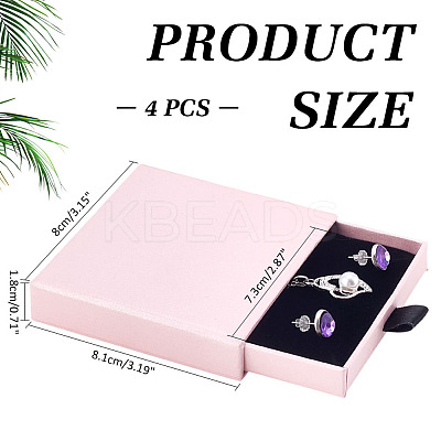 Cardboard Jewelry Set Drawer Boxes LS-CON-WH0099-76D-1