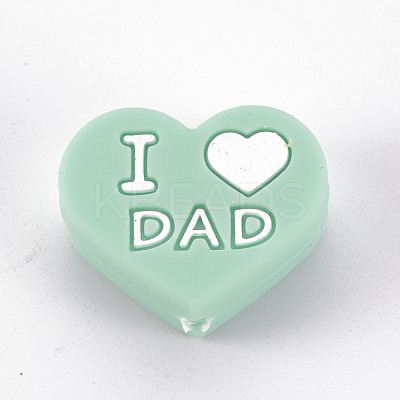 Mother's Day Father's Day Food Grade Eco-Friendly Silicone Focal Beads SIL-N002-10J-1