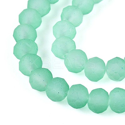 Baking Paint Frosted Glass Beads Strands X-FGLA-N003-6mm-03-1