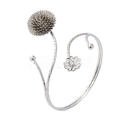 PincushionAlloy Arm Cuff Bangles for Girl Women LS-AJEW-A063-01B-P-1