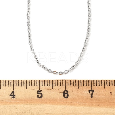 Brass Cable Chain Necklaces Making MAK-P011-01P-1