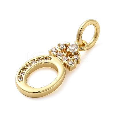 Brass Micro Pave Cubic Zirconia Pendants KK-M273-01G-O-1
