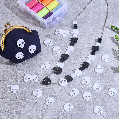 60Pcs Acrylic Buttons BUTT-PH0001-59A-01-1