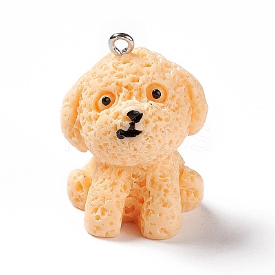Opaque Resin Pendants RESI-E032-01P-06-1