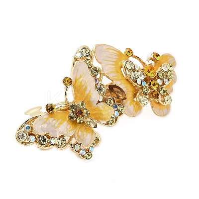 Alloy Rhinestone Enamel Hair Barrettes OHAR-B006-01G-03-1