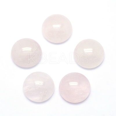 Natural Rose Quartz Cabochons G-P393-R20-14.5mm-1