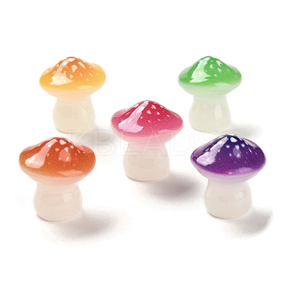 Luminous Resin Mushroom Ornament RESI-F045-12B-1