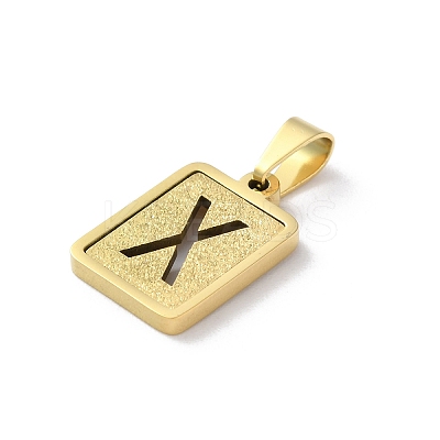 304 Stainless Steel Alphabet Pendants STAS-S152-01G-X-1