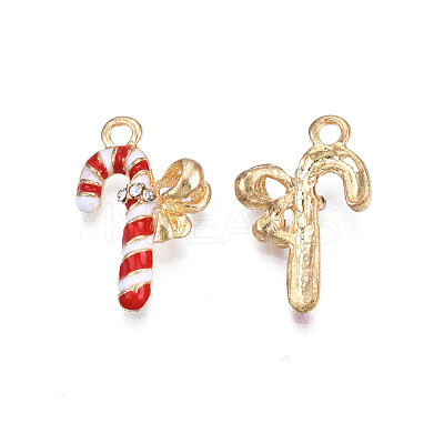 Rack Plating Alloy Enamel Pendants ENAM-N055-151B-1