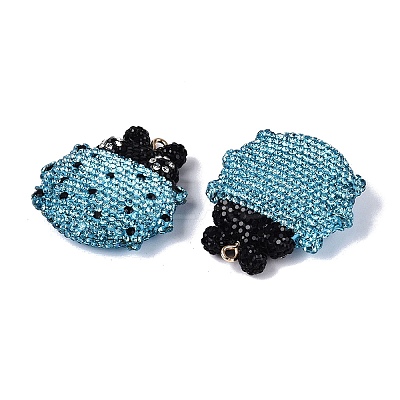 Handmade Polymer Clay & Rhinestone Big Pendants FIND-Q123-01D-1