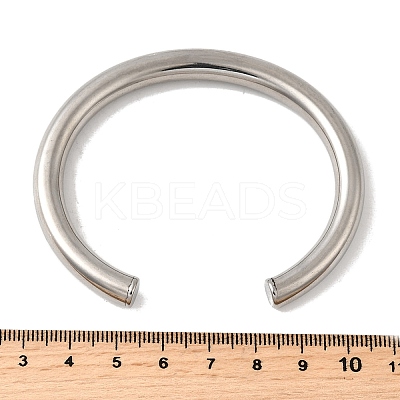 304 Stainless Steel Cuff Bangles for Men Women LS-BJEW-Q042-06P-1