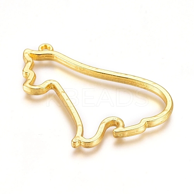 Zinc Alloy Open Back Bezel Pendants PALLOY-D199-12G-1
