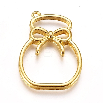 Zinc Alloy Open Back Bezel Pendants PALLOY-D199-10G-1