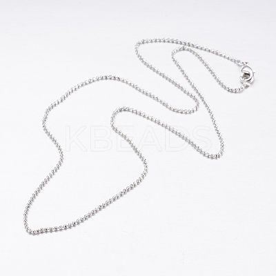 Brass Ball Chain Necklaces X-MAK-L009-06P-1