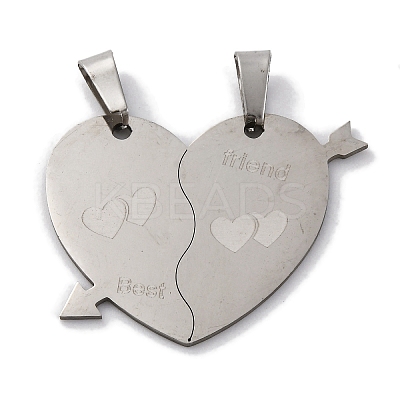 201 Stainless Steel Pendants STAS-Q342-46P-1