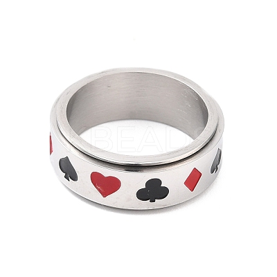 Stainless Steel Spinner Ring RJEW-C019-05P-1
