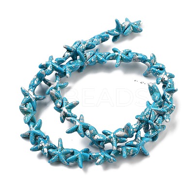 Synthetic Turquoise Dyed Beads Strands G-P507-04O-1