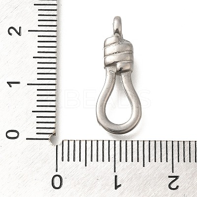 Anti-Tarnish 304 Stainless Steel Eye Clasps for Hook Clasps STAS-I321-72P-1