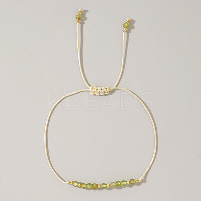 Natural Birthstone Braided Bead Bracelets for Women X-VA8051-8-1