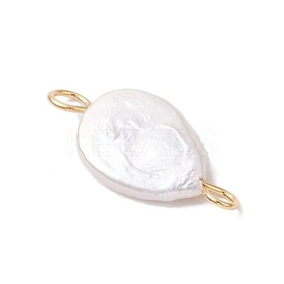 Natural Keshi Pearl Connector Charms PALLOY-JF04243-03-1