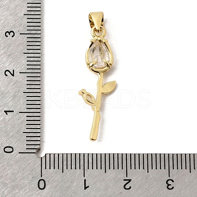 Brass Pave Cubic Zirconia Pendants KK-A296-50G-01-1