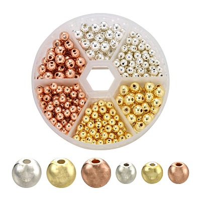 330Pcs 6 Style 3 Colors Electroplate Non-magnetic Synthetic Hematite Beads Strands G-FS0001-07-1