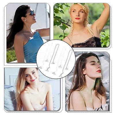 8 Pairs 4 Style Adjustable Transparent Bra Straps FIND-GF0003-54-1