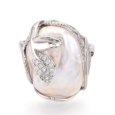 Natural Baroque Pearl Ring PEAR-N020-06Z-1