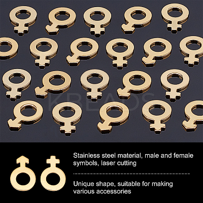 40Pcs 2 Style 304 Stainless Steel Charms STAS-UN0029-04-1