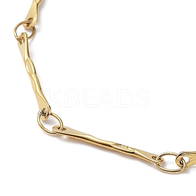 Ion Plating(IP) 304 Stainless Steel Bar Link Chain Brcelets BJEW-K226-11G-1