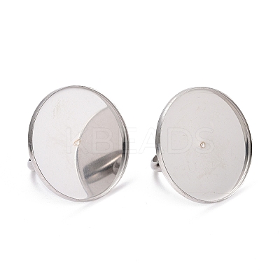 Non-Tarnish 304 Stainless Steel Pad Ring Settings LS-STAS-I184-01B-P-1