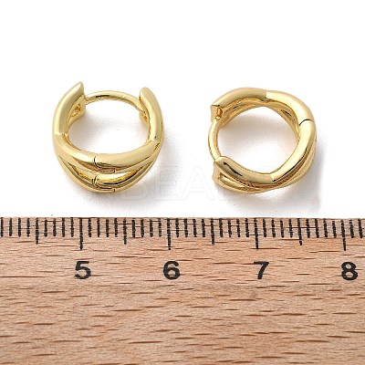 Rack Plating Brass Criss Cross Hoop Earrings for Women X-EJEW-B014-15G-1