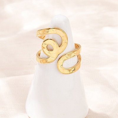 304 Stainless Steel Cuff Open Rings for Women RJEW-H255-01G-02-1