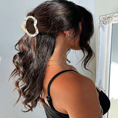 1Pc Zinc Alloy Claw Hair Clips for Woman Girls Thick Hair PHAR-LP0003-003G-1