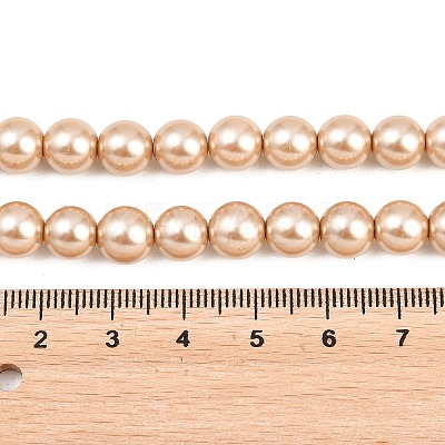 Eco-Friendly Dyed  Glass Pearl Round Beads Strands HY-A002-8mm-RB064-1