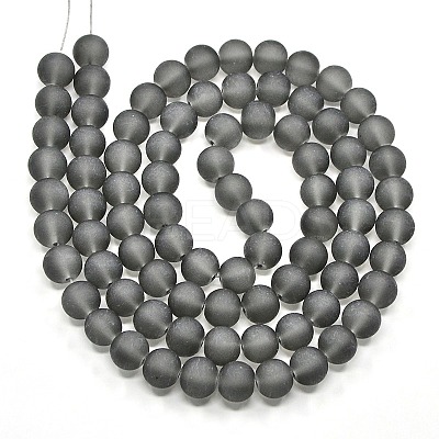 Baking Paint Transparent Glass Bead Strands GLAA-S031-12mm-12-1