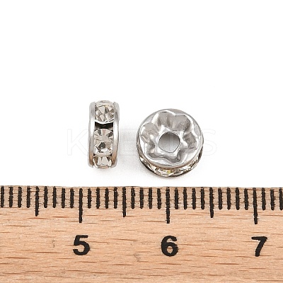 304 Stainless Steel Rhinestone Spacer Beads STAS-N133-02B-01P-1