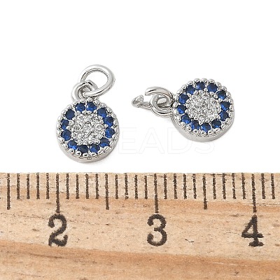 Brass Micro Pave Cubic Zirconia Charms KK-U056-39P-1