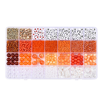 DIY 28 Style Resin & Acrylic & ABS Beads Jewelry Making Finding Kit DIY-NB0012-03F-1