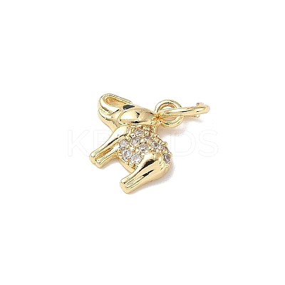 Brass Micro Pave Cubic Zirconia Charms ZIRC-I356-15G-06-1