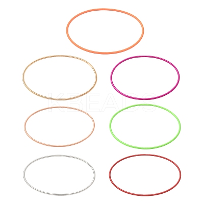 28Pcs 7 Colors Iron Spring Chains Stretch Bracelets BJEW-FS0001-09-1