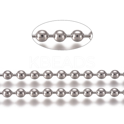 Tarnish Resistant 304 Stainless Steel Ball Chains CHS-E021-13D-P-1