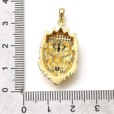Rack Plating Brass Micro Pave Cubic Zirconia Enamel Pendants KK-L226-033G-01-1