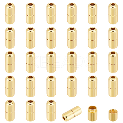 30 Sets Column Brass Capsule Lace Lock Buckles KK-PH0003-91G-1