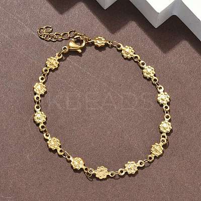 304 Stainless Steel Link Bracelets BJEW-Z132-02G-1