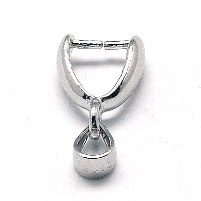 Anti-Tarnish Rhodium Plated 925 Sterling Silver Ice Pick & Pinch Bails STER-A006-332P-1
