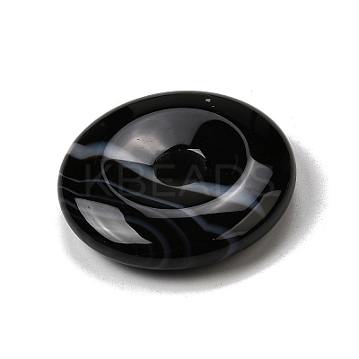 Natural Black Banded Agate(Dyed & Heated) Pendants G-F820-13A-04-1