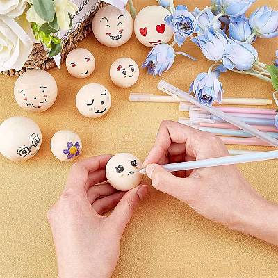Natural Wooden Round Ball WOOD-PH0001-17-WH-1