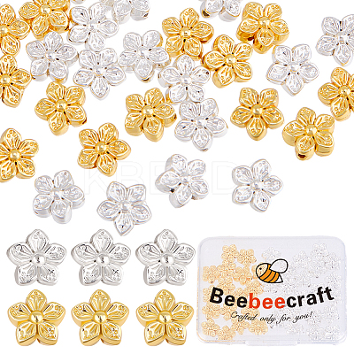 50Pcs 2 Colors Alloy Beads FIND-BBC0003-62-1